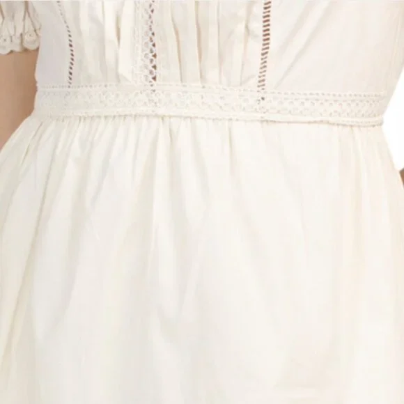 chinese dress ladies White Sequin Lace Midi Dress – self-portrait-US